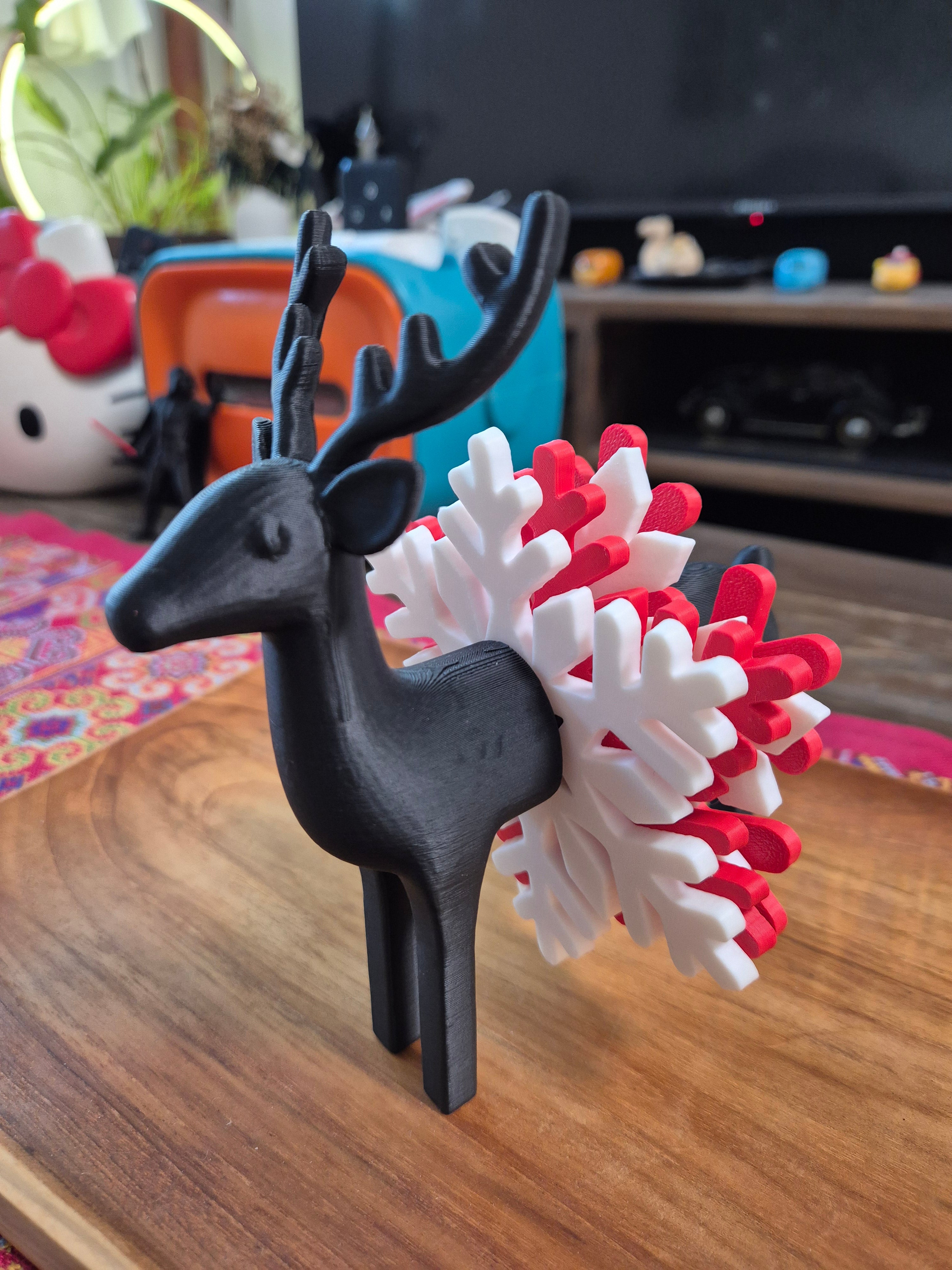 Nordic Reindeer & Snowflakes Coaster Set